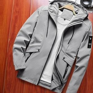 Light grey Unisex Lightweight windbreaker hoodie